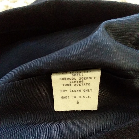 Navy wool blend pencil skirt - Picture 5 of 5